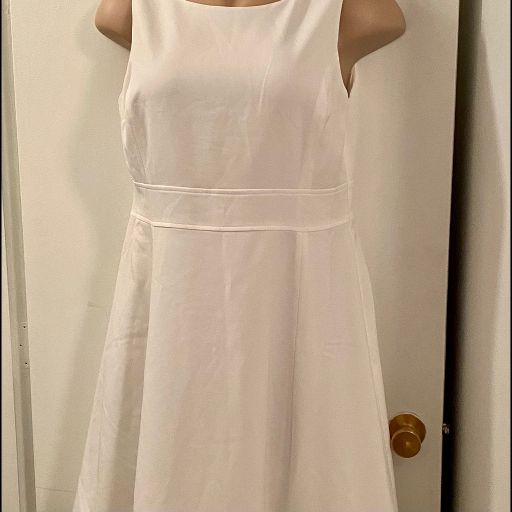 Black Label Evan-Picone NWT white sleeveless dress. Size 16 $35